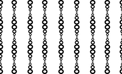 black chain link abstract background with seamless repeat as bead curtain pattern, replete image design for fabric printing