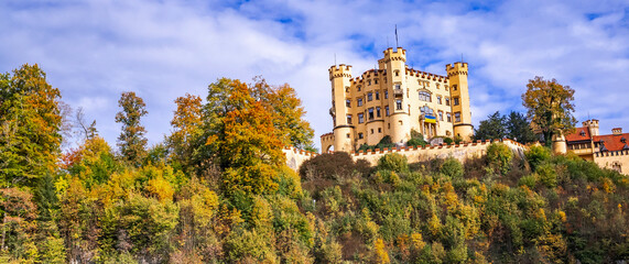 Hohenschwangau Castle, Schloss Hohenschwangau, 19th Century Gothic Revival Style, Hohenschwangau,...