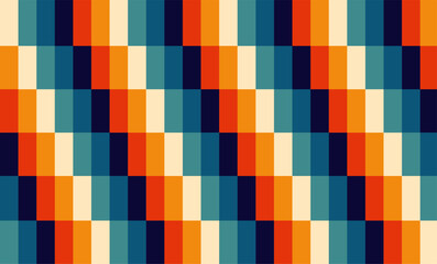 70's year themes color grid repeat pattern, replete image design for fabric pattern or wallpaper