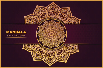 Creative luxury mandala background with gold arabesque pattern .Arabic Islamic unique style mandala design. Decorative mandala for frame, wedding card, invitation card etc.