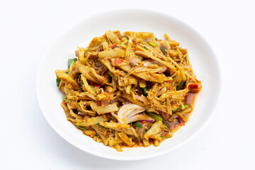 Spicy bamboo shoot salad. Thai food