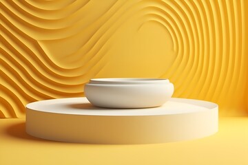 minimal scene, minimal background, minimal background yellow, minimal background white, minimal scene backdrop with clean design, yellow and white scene, AI generator, promotion, minimal scene