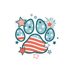Groovy 4th of July vector