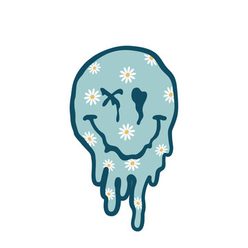 Melting smiley face