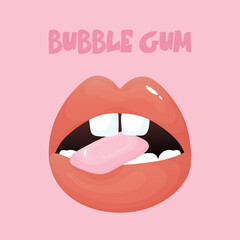 Strawberry flavor chewing gum