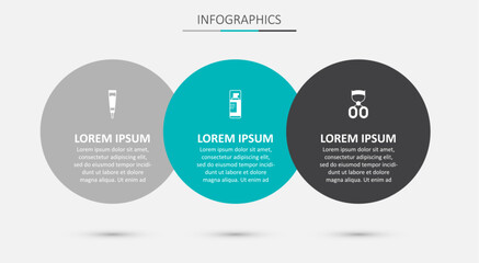 Set Shaving gel foam, Cream or lotion cosmetic tube and Eyelash curler. Business infographic template. Vector