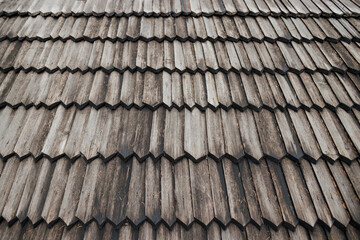 Old wooden roof texture.An idea for creating a wallpaper.