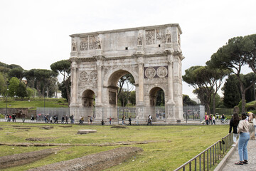 Fototapeta premium HISTORICAL MONUMENTS BUILDINGS OF ROME ITALY