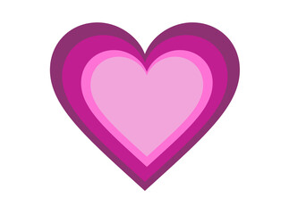 pink valentine heart, gradient flower