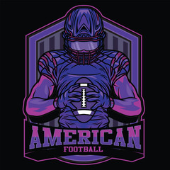 American Football Logo Mascot 01