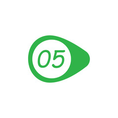 Number Bullet Point Colorful Markers 1 to 12 Vector illustration