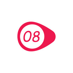 Number Bullet Point Colorful Markers 1 to 12 Vector illustration