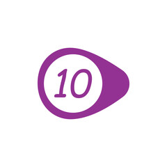 Number Bullet Point Colorful Markers 1 to 12 Vector illustration