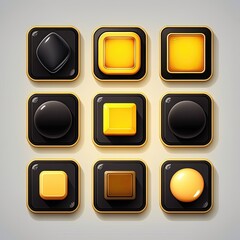 design square game button ai generated