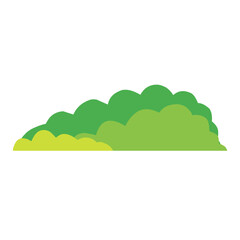 silhouette vector green bush icon, flat design