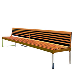 bench on white transparent