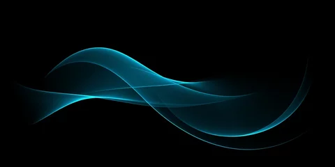 Gardinen Color light blue abstract waves design  © gojalia