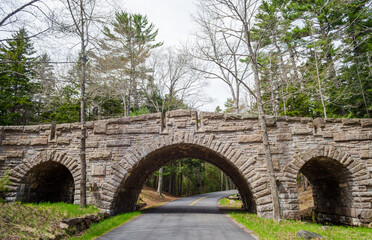 Carriage Roads and Bridge at Acadia National Park
