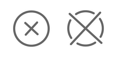 Rejected, disapprove, refuse, reject, deny, repel, repudiate, disown symbol. Editable icon vector stock illustration.