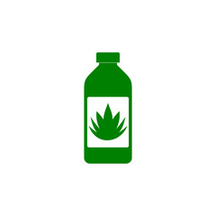 Aloe plastic bottle icon isolated on transparent background