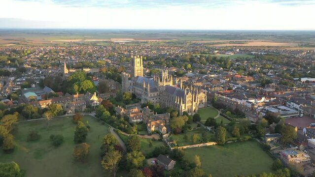 Ely Cathedral Drone Footage at sunrise