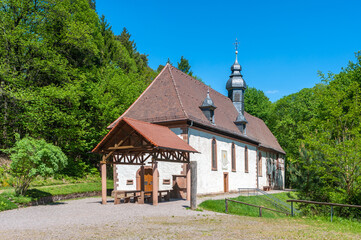 Kolmerbergkapelle auf dem Kolmerberg in Dörrenbach. Region Pfalz im Bundesland Rheinland-Pfalz in Deutschland