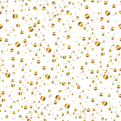 White and gold pattern. Abstract geometric modern background. Vector illustration.Glitter background. Gold foil texture. In Art Deco style. Peas, confetti.