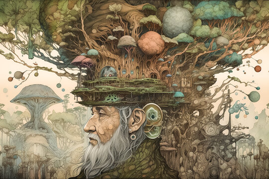 Chamane dans la for&ecirc;t