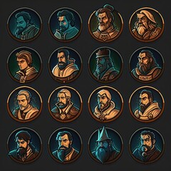 history medieval character avatar ai generated