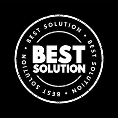 Best Solution text stamp, concept background