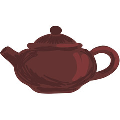 Teapot for chinese tea ceremony vector icon