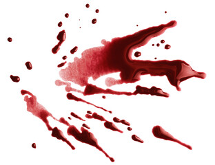 Obraz na płótnie Canvas Blood drops cut out