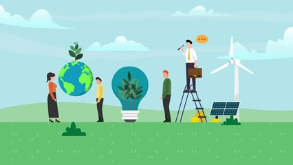 Sustainable - People care about planet ecology protect nature and ecology world earth day