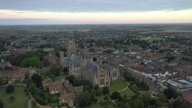 Ely Cathedral Drone Footage at sunrise