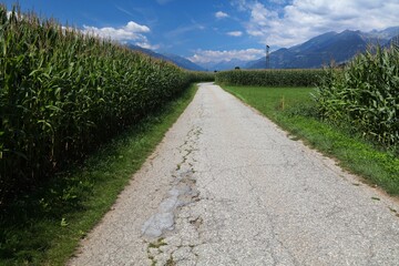 Drava long distance bicycle path in Austria