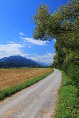 Fototapeta na wymiar Long distance cycling way in Carinthia, Austria