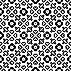 Geometric pattern.  Black and white pattern for web page, textures, card, poster, fabric, textile.