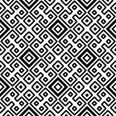 Seamless repeating pattern.  Black and white pattern for web page, textures, card, poster, fabric, textile.
