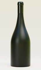 Realistic 3D Render of Wine Bottle