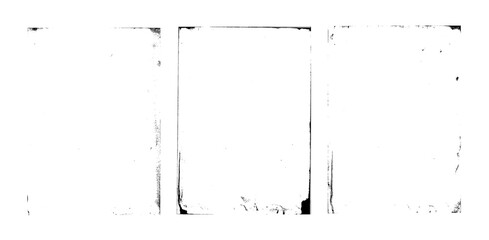 Conjunto de fondos abstractos de marcos. Texturas desgastadas de papel con esquinas manchadas. Ilustración vectorial