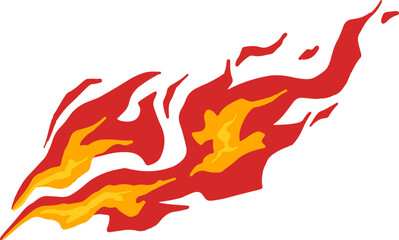 Fototapeta na wymiar Burning fire flame illustration