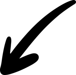 Arrow curved line art illustration