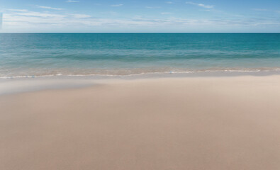 Fototapeta na wymiar Beach view with calm water, Generative AI
