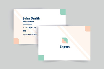 Business Advisor business card template. A clean, modern, and high-quality design business card vector design. Editable and customize template business card