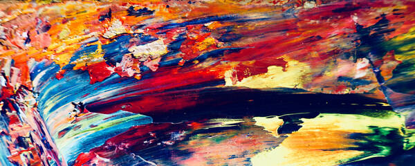 Colorful abstract background wallpaper. Modern motif visual art. Mixtures of oil paint. Trendy hand painting canvas. Wall decor and Wall art prints Idea. 3D Texture. Art object	
