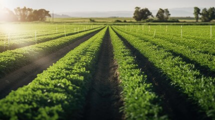 Fototapeta na wymiar Reviving the Land: Regenerative Agriculture in Action. Generative AI