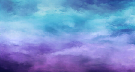 Abstract watercolor background with clouds