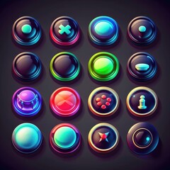 app round game button ai generated