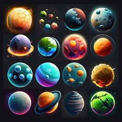 world planet space galaxy ai generated