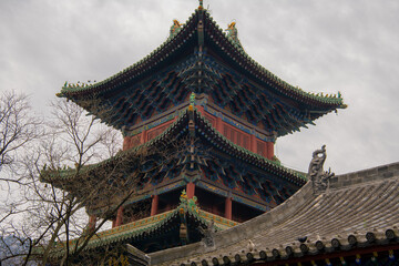 Pagoda at the Authentic Shaolin Monastery (Shaolin Temple), a Zen Buddhist temple. UNESCO World Heritage site